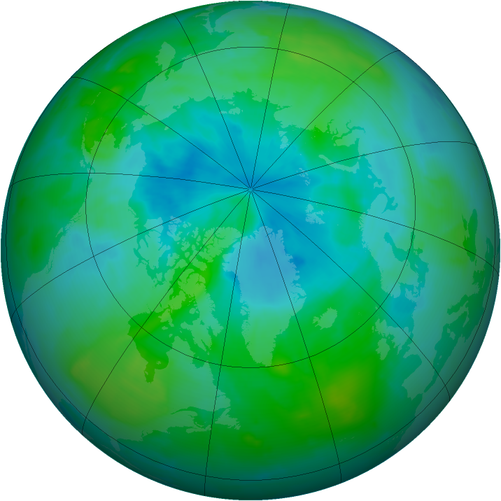 Arctic ozone map for 18 August 2012